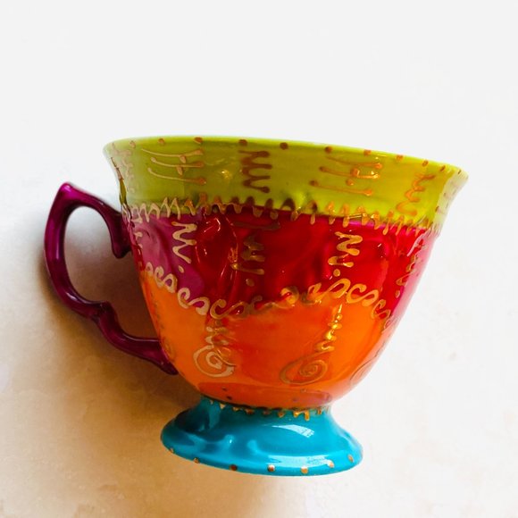 Maisons du Monde Ceramic  2-Piece Tea/Coffee/Espresso Cup Set NWOT - Picture 3 of 13